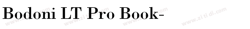 Bodoni LT Pro Book字体转换
